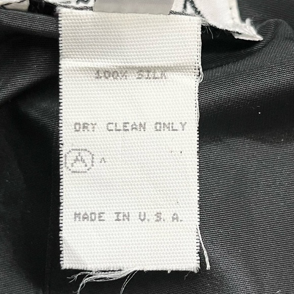 Juan Carlos Pinera 100% Silk & Faux-Fur Formal Evening Coat in Black, Small - Picture 8 of 10